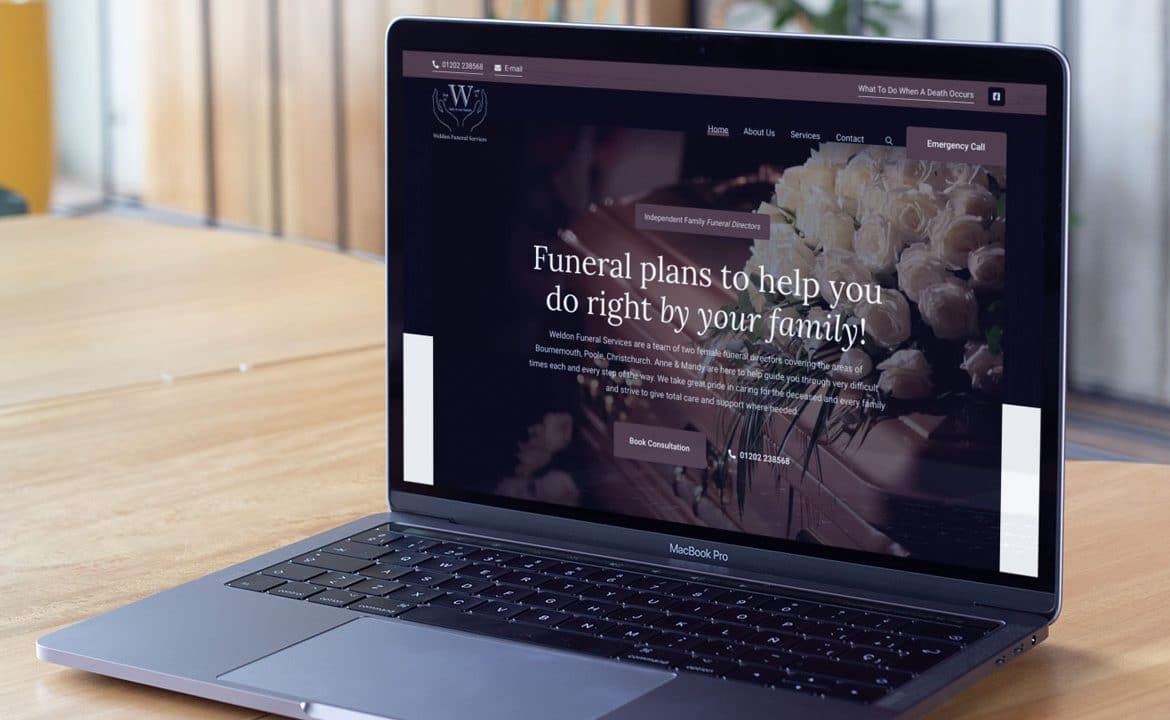 Weldon Funeral Services Website Design by Lucent Dynamics Bournemouth