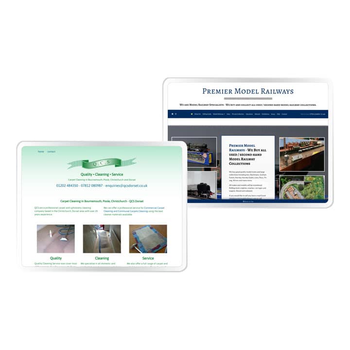 QCS Dorset and Premier Model Railways Websites designed by Lucent Dynamics Bournemouth