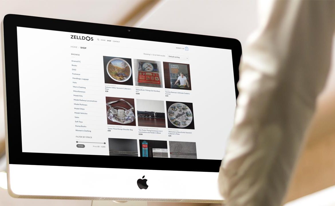 Zelldos Online Shop Ecommerce Website Design by Lucent Dynamics Bournemouth